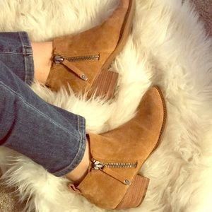Tan Ankle Suede Boots